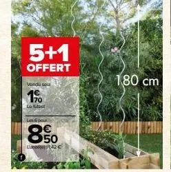 5+1  offert  vandu saul  1%  le tour  les pour  850  lund 1.42€  180 cm 