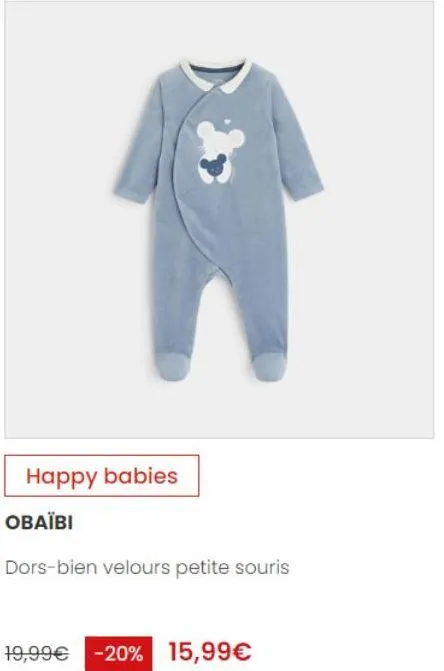 happy babies  38.  obaïbi  dors-bien velours petite souris  19,99€ -20% 15,99€ 