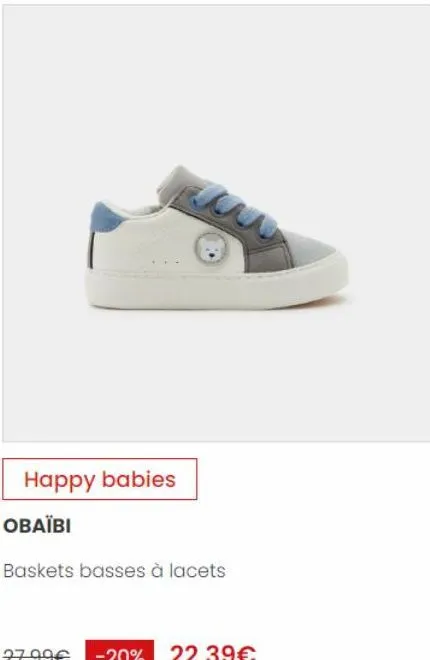 happy babies  obaïbi  baskets basses à lacets 