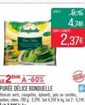 2EM  Bonduelle  DEME À -60%  LES 2:6,78€  4,74€ 2,37€  SOIT L'UNITE:  POSSIBLE 