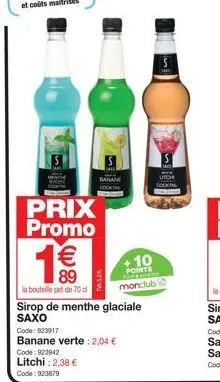 sirop promo