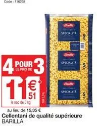 pour  le prix de  3  11€  le sac de 5 kg  specialita  specialita  bara  bara  specialita 