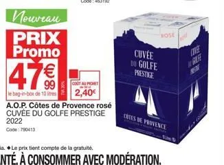 côtes promo