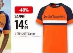 -40%  24.99€  14.€  1. tee-shirt garçon  sergio tacchini 