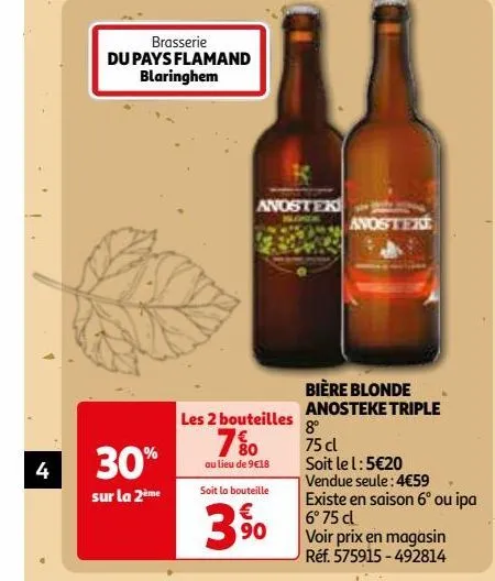 bière blonde anosteke triple