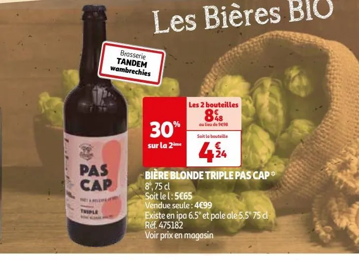 bière blonde triple pas cap *