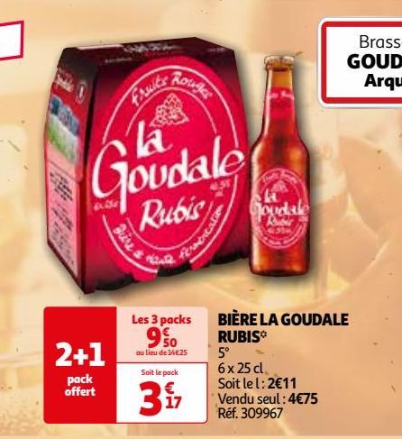 BIÈRE LA GOUDALE RUBIS*