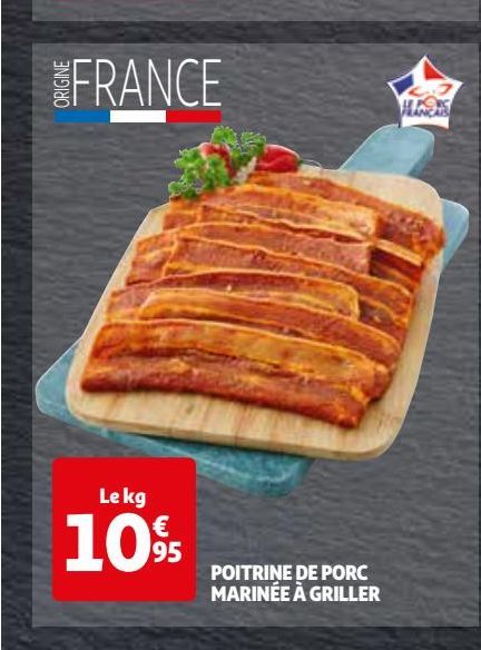 POITRINE DE PORC  MARINÉE À GRILLER