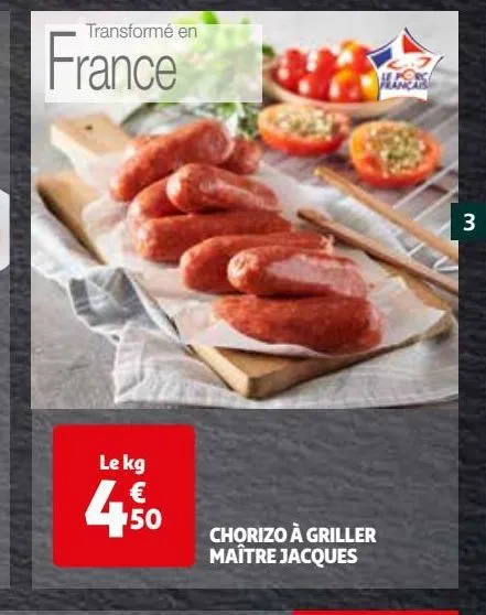 chorizo à griller  maître jacques