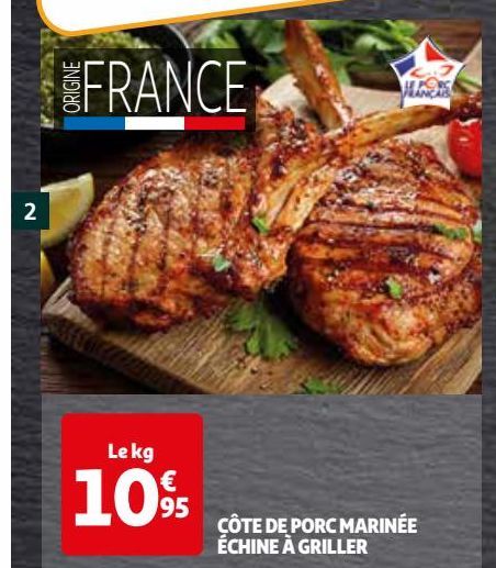 CÔTE DE PORC MARINÉE ÉCHINE À GRILLER