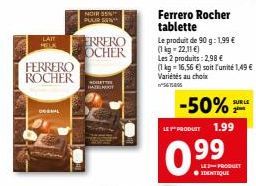 tablette Ferrero Rocher