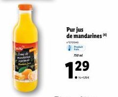 M  med mandarine  d  Pur jus de mandarines (4)  2014  Produit  750ml  129  16-172€ 