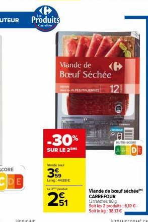 viande séchée Carrefour