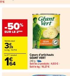 cœurs d'artichauts Géant Vert