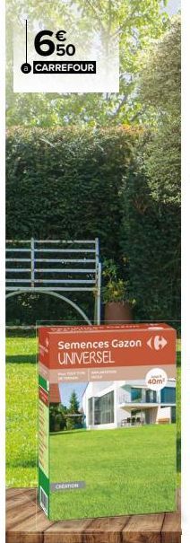 650  CARREFOUR  Semences Gazon UNIVERSEL  CHEATION  40m² 