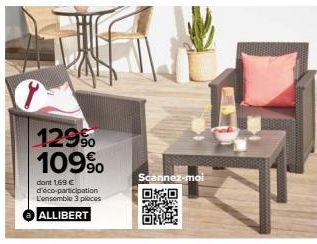 G  129⁹ 109%  dont 169 € d'éco-participation L'ensemble 3 pièces  ALLIBERT  Scannez-moi 