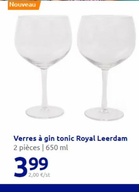 Nouveau  Verres à gin tonic Royal Leerdam 2 pièces | 650 ml  2,00 €/st 