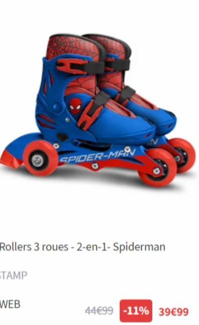 Promo Rollers 3 roues-2-en-1- Spiderman SPIDER-MAN WEB 44€99 -11% 39€99 King  Jouet