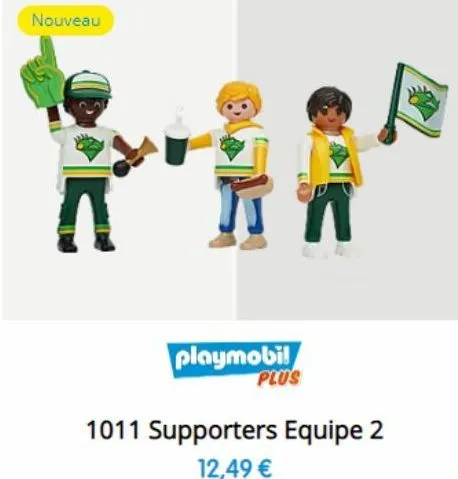 nouveau  n  playmobil plus  1011 supporters equipe 2  12,49 € 