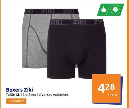 ZIKI ZIKI ZIKI  ZIKI ZIKI ZIK  Boxers Ziki  Taille XL | 2 pièces | diverses variantes Consulter  428  2.14/st 