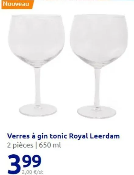 nouveau  verres à gin tonic royal leerdam 2 pièces | 650 ml  399⁹  2,00 €/st 