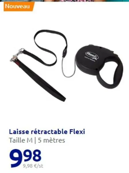 nouveau  laisse rétractable flexi taille m | 5 mètres  998  9,98 €/st  flext 