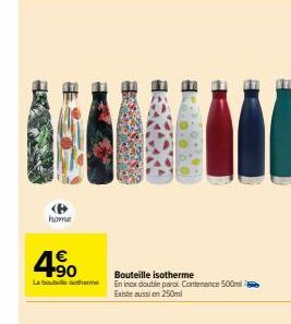 home  4.90  €  Bouteille isotherme  Labout theme En inox double para Contenance 500ml Existe aussi en 250ml 