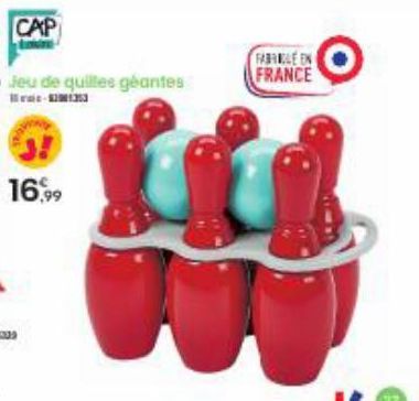 CAP  16,99  Jeu de quilles géantes  FABRIBLE EN FRANCE 