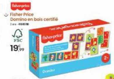 fisher-price  Fisher Price Domino en bois certifié 3-41667  FSC  19,99  fisher price  Domini  2+ 