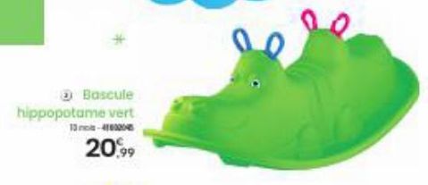 Bascule  hippopotame vert  13-4248  20.99 