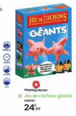 M  JEU DE COCHONS GEANTS  Winning Moves Jeu de cochons géants 4120753  24,99 