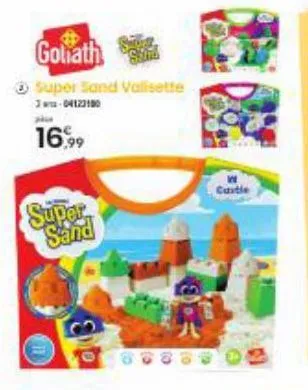 goliath  super sand valisette 3-04123100  16,99  super sand  castle 