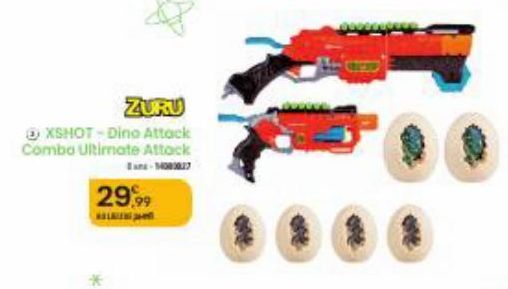 ZURU  XSHOT-Dino Attack Combo Ultimate Attack  29,99  L  