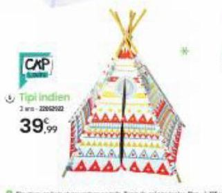 CAP  Tipi indien 3ws-220120  39,99 