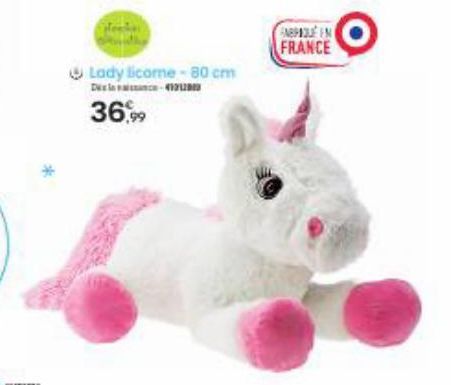 Lady licorne - 80 cm D-4  36.99  CARPIQUE IN FRANCE 