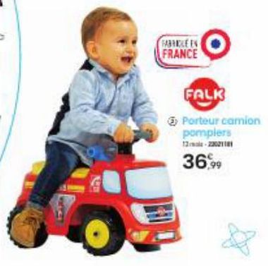 FABRICLE EN  FRANCE  FALK  Porteur camion  pompiers  12-23021181  36,99 