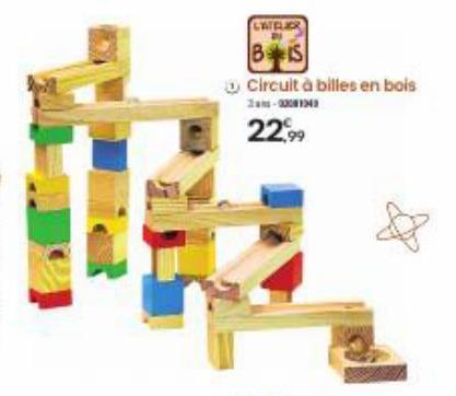 CATELIER  BIS  Circuit à billes en bois  -  22,99 