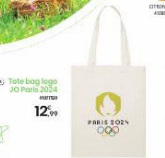 Tote bag logo JO Paris 2024  סוכר  12.99  PARIS 2024  000 