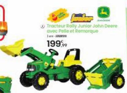 Tracteur Roily Junior John Deere avec Pelle et Remorque 3-220850  199,99  6 