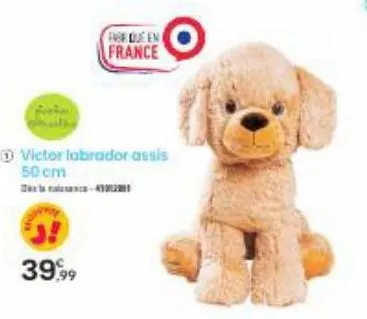 victor labrador assis  50 cm  39.99  engroue en france  