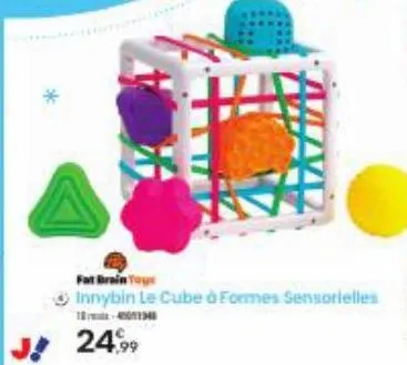 fat brain toys  innybin le cube à formes sensorielles  1-4  24,99 