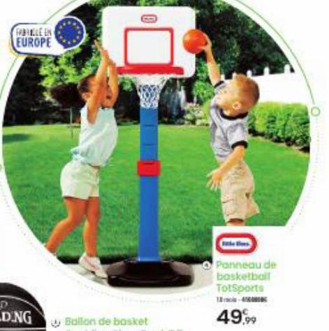 FABRIELLE EN EUROPE  Panneau de basketball TotSports  18-4  49,99 