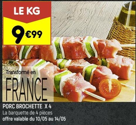 PORC BROCHETTE X 4