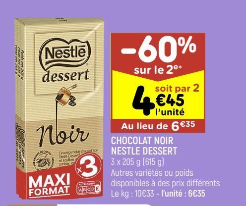 CHOCOLAT NOIR NESTLE DESSERT