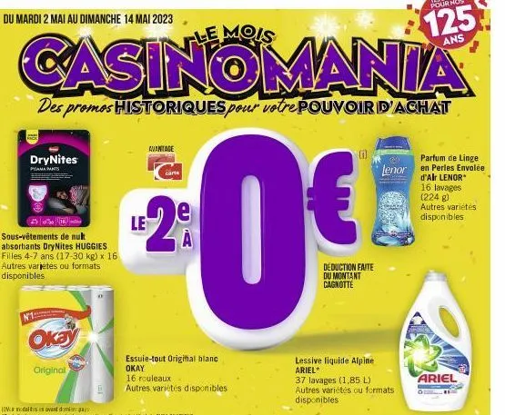 du mardi 2 mai au dimanche 14 mai 2023  drynites  pama pants  n1  sous-vêtements de mult absorbants drynites huggies filles 4-7 ans (17-30 kg) x 16 autres varietes ou formats disponibles  casinomania 