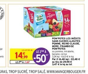 Prim Follo  LE LOT DE 34  LE 2 A  14.99-50  LE 2 :7.49  204  inédits  ma  N  36 