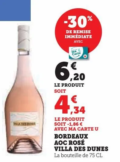 bordeaux aoc rosé villa des dunes