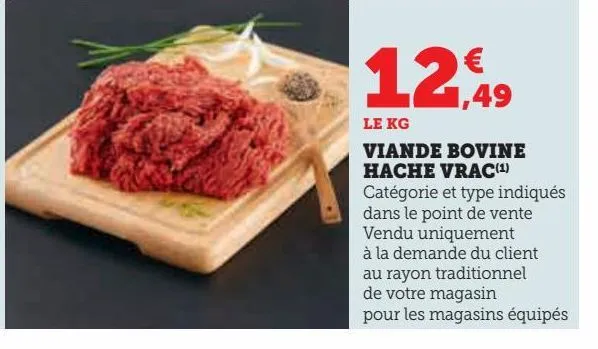 viande bovine hachée vrac