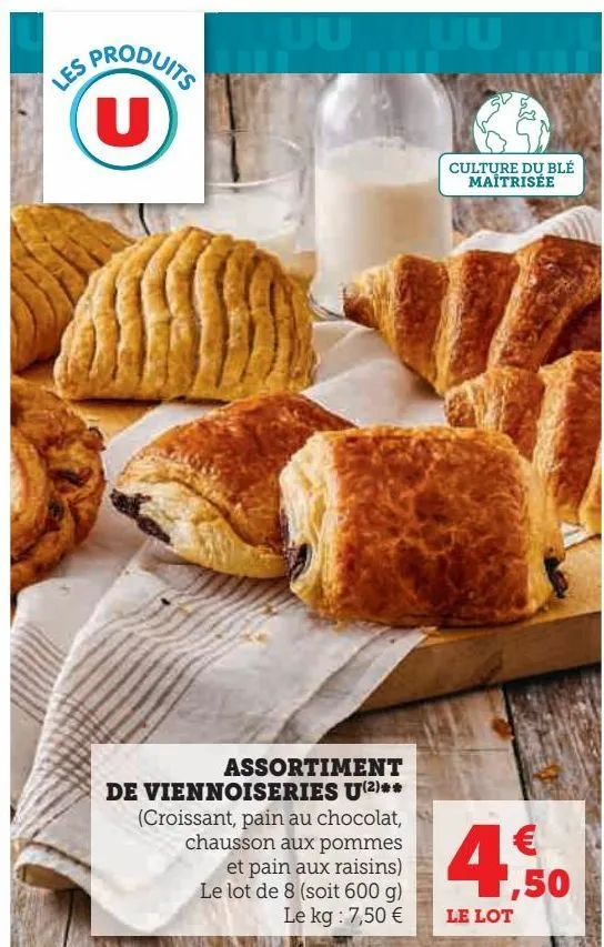 assortiment  de viennoiseries u