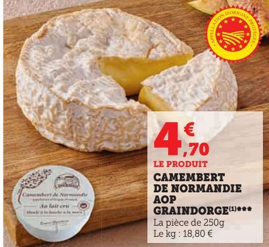 CAMEMBERT  DE NORMANDIE  AOP  GRAINDORGE